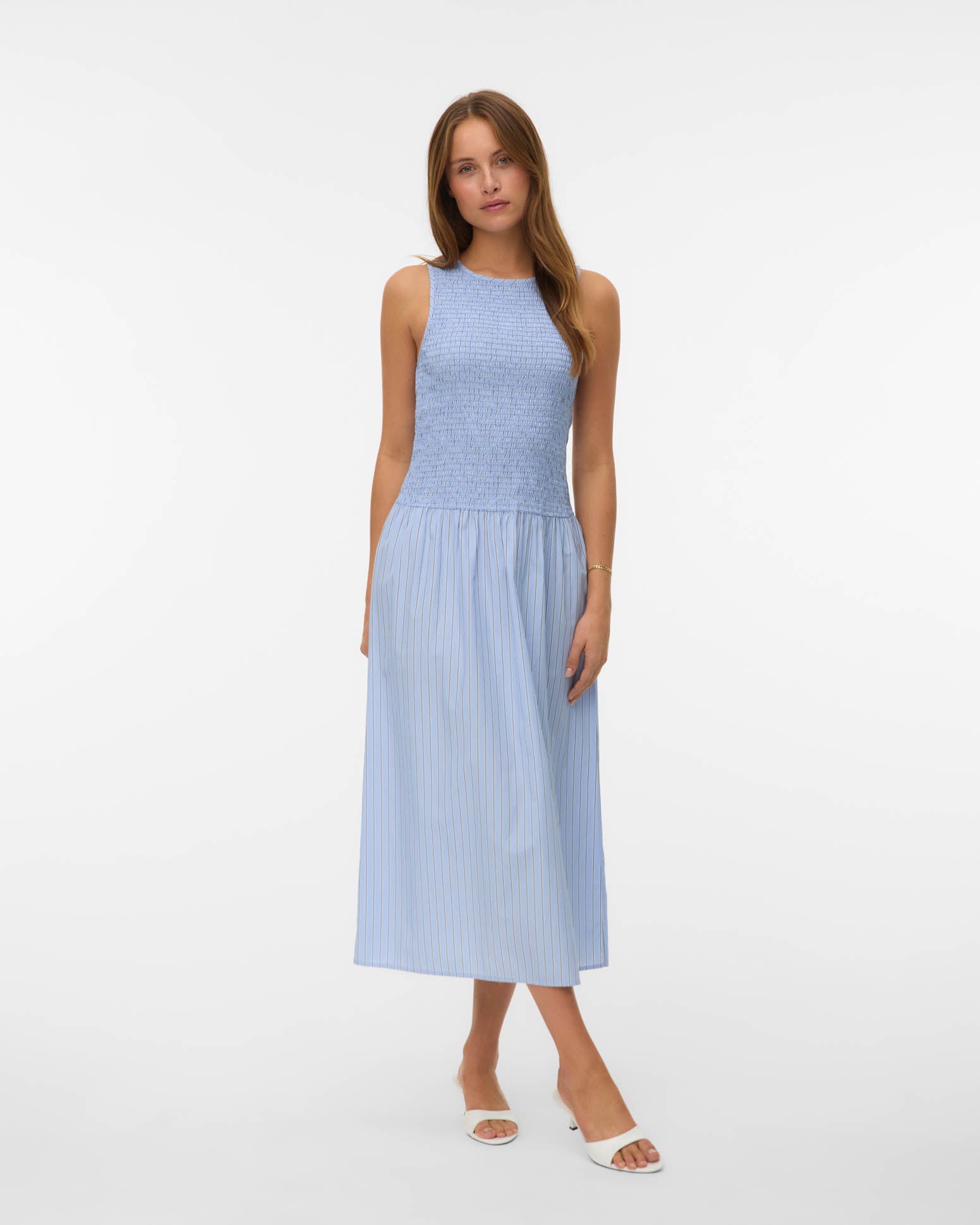 VMLEYA STRIPE MIDI DRESS